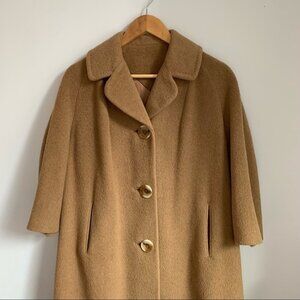Vintage beautiful 50s style wool camel coat.